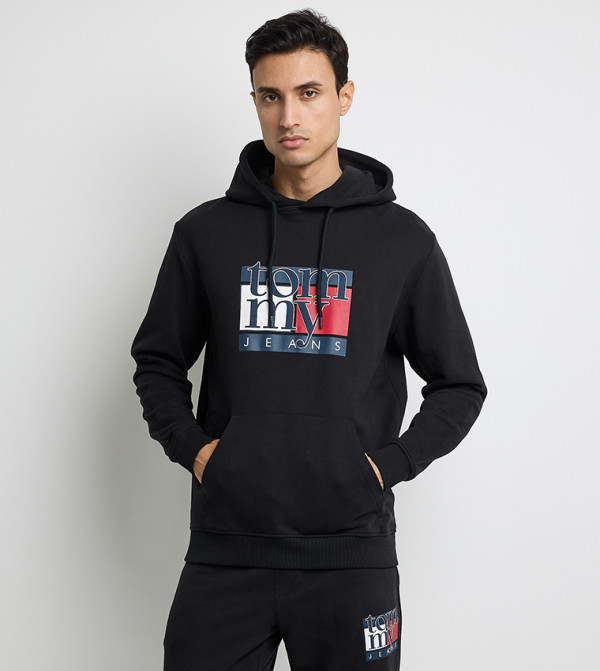 Tommy Jeans  Hoodies - Black Hoodies