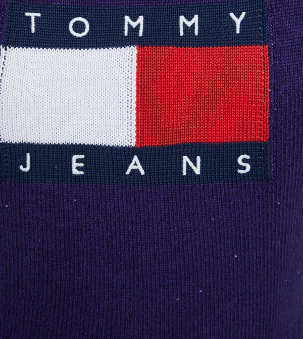 Tommy Jeans TOMMY JEANS - Purple Round Neck Sweaters