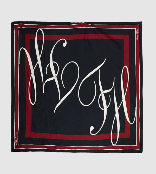 تومي هيلفيغر أوشحة - كحلي مزرق Woven Scarves