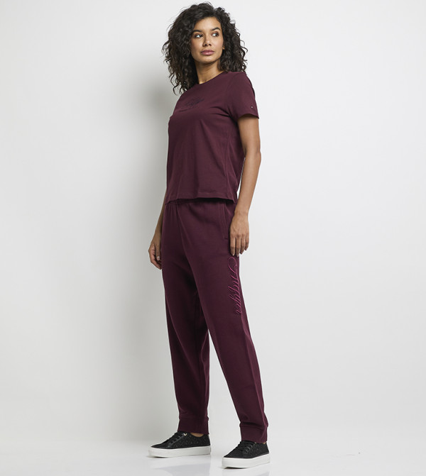 Tommy Hilfiger  Clothing - Burgundy Sweatpants