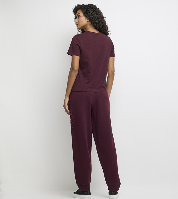 Tommy Hilfiger  Clothing - Burgundy Sweatpants