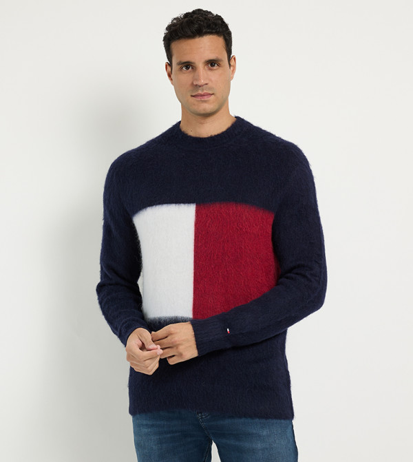 Tommy Hilfiger  Sweaters - Navy Round Neck Sweaters