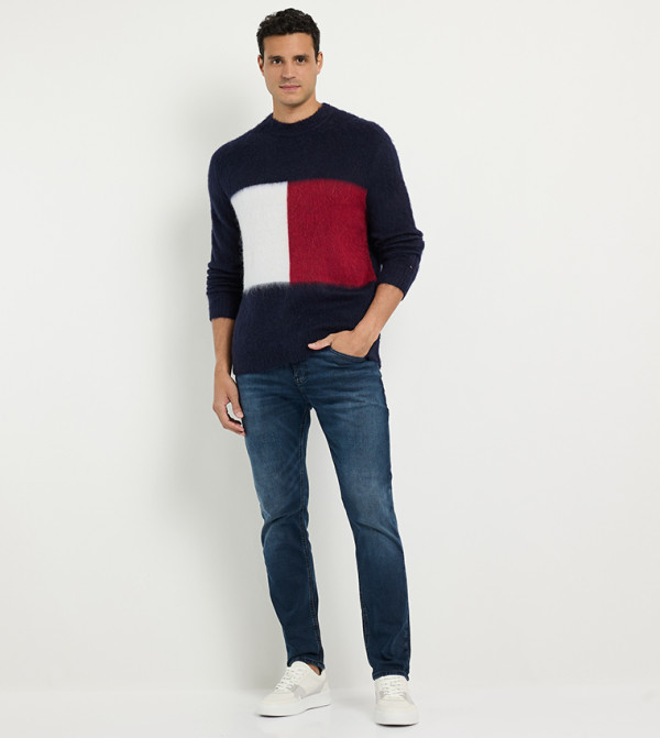Tommy Hilfiger  Sweaters - Navy Round Neck Sweaters