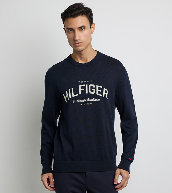 Tommy Hilfiger  Sweaters & Cardigans - NAVY BLUE Round Neck Sweaters