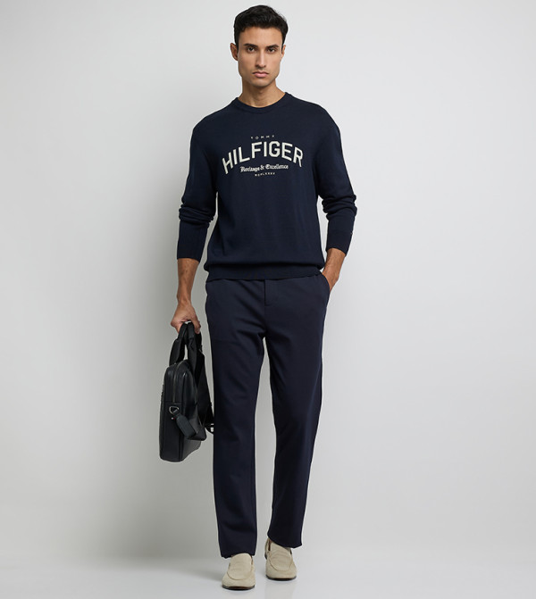Tommy Hilfiger  Sweaters & Cardigans - NAVY BLUE Round Neck Sweaters