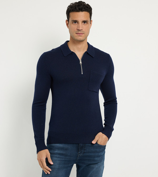 تومي هيلفيغر  سترات و كارديغانات  - كحلي Sweaters