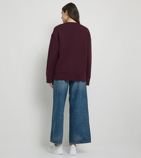 Tommy Hilfiger  Hoodies & Sweatshirts - Burgundy Sweatshirts