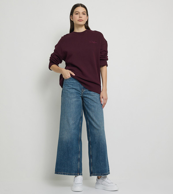 Tommy Hilfiger  Hoodies & Sweatshirts - Burgundy Sweatshirts