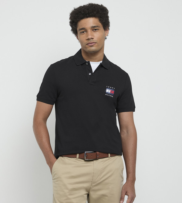 Tommy Hilfiger Tommy Hilfiger - Black Polo T-shirts