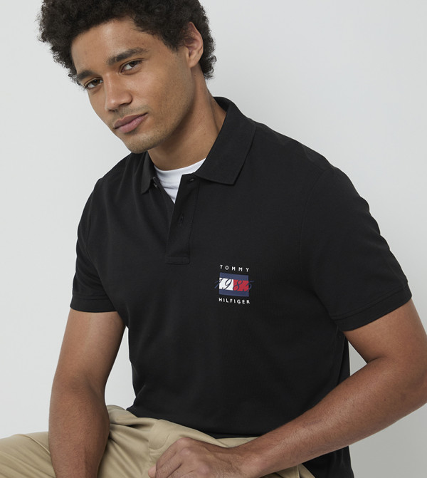 Tommy Hilfiger Tommy Hilfiger - Black Polo T-shirts