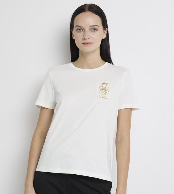 تومي هيلفيغر تيشيرتات - أبيض Short Sleeve T-Shirts