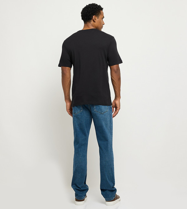 تومي هيلفيغر  ملابس - أسود Round Neck T-Shirts