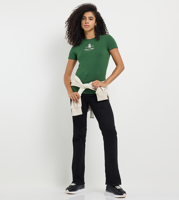Tommy Hilfiger  T-Shirts - Green Short Sleeve T-Shirts