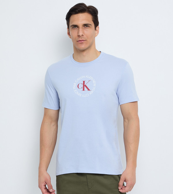 كالفن كلاين جينز كالفن كلاين جينز - أزرق Round Neck T-Shirts