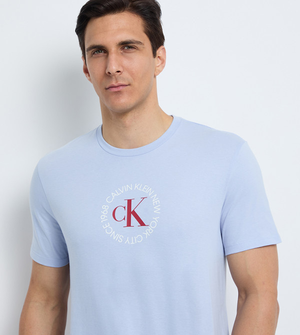 كالفن كلاين جينز كالفن كلاين جينز - أزرق Round Neck T-Shirts