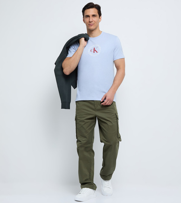 كالفن كلاين جينز كالفن كلاين جينز - أزرق Round Neck T-Shirts