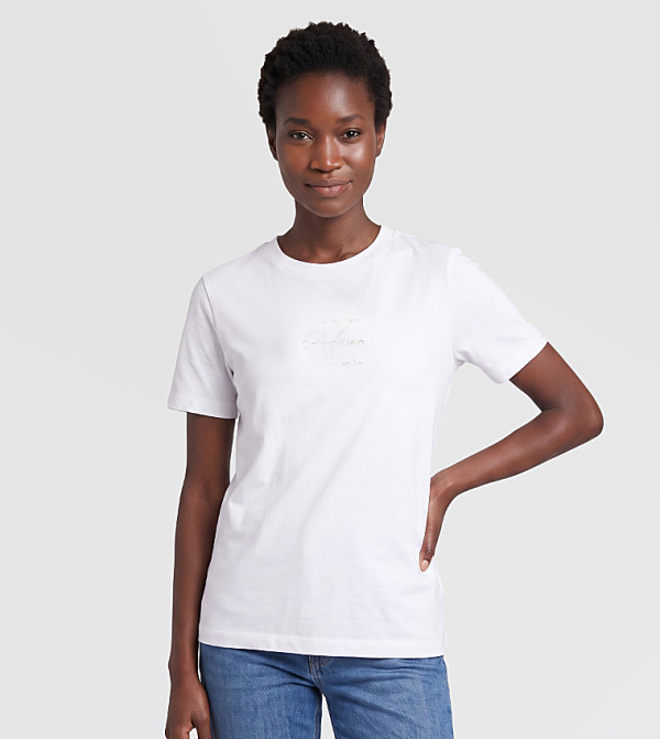 كالفن كلاين جينز  تيشيرتات  كم قصير  - أبيض Short Sleeve T-Shirts