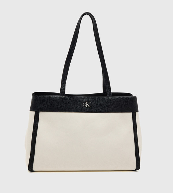 Calvin Klein Calvin Klein - Cream Tote Bags