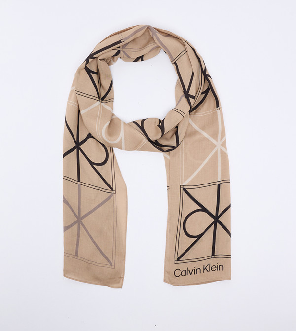 كالفين كلاين  أوشحة - بيج Woven Scarves