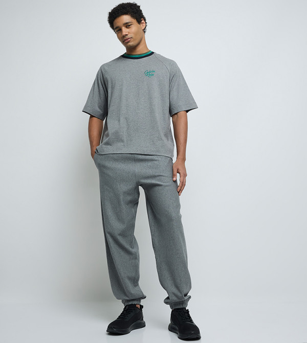 كالفن كلاين جينز كالفن كلاين جينز - رمادي Round Neck T-Shirts