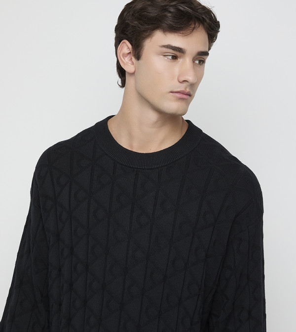 Calvin Klein Jeans  Sweaters & Cardigans - Black Round Neck Sweaters