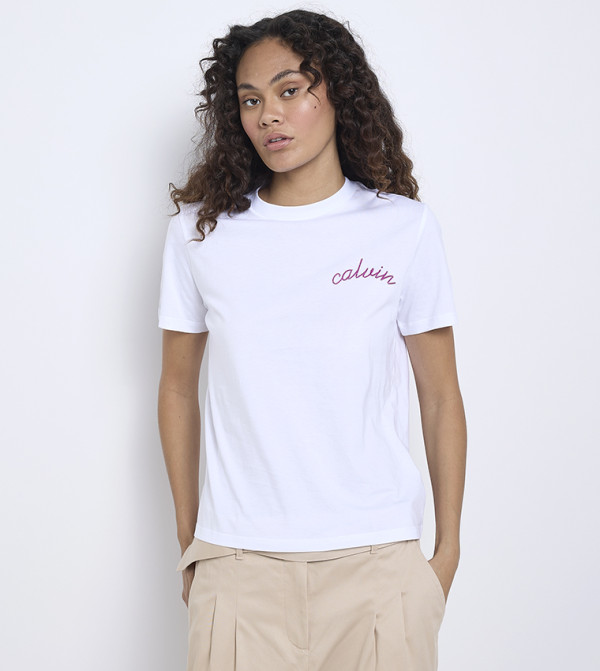 Calvin Klein Jeans - White Short Sleeve T-Shirts