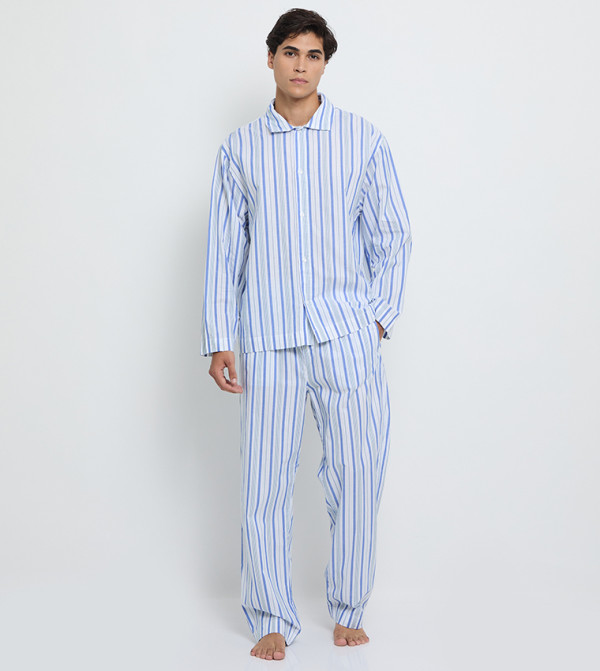 كالفين كلاين  ملابس النوم  - أزرق Pyjama Set