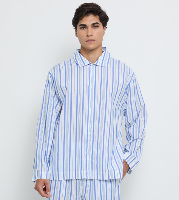 كالفين كلاين  ملابس النوم  - أزرق Pyjama Set