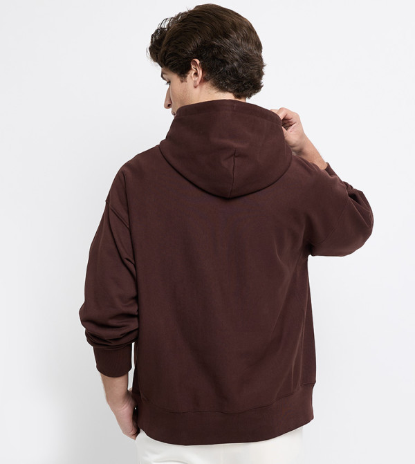 Calvin Klein Jeans  Clothing - Dark Brown Hoodies