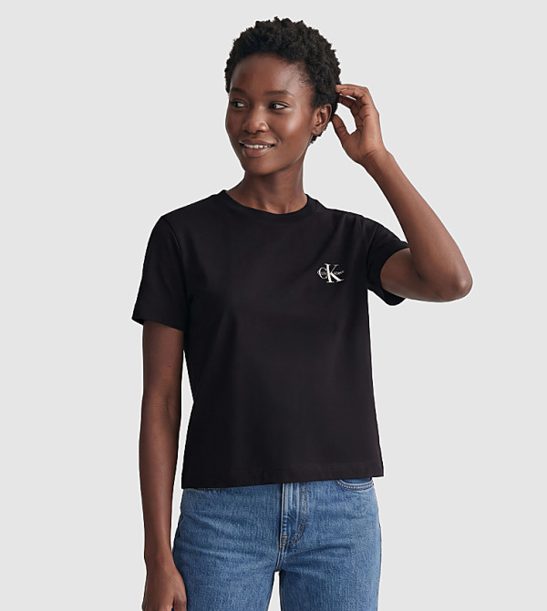 Calvin Klein  Casual T-Shirts - BLACK Short Sleeve T-Shirts