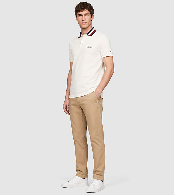 Tommy Hilfiger  T-Shirts - Cream Polo T-shirts