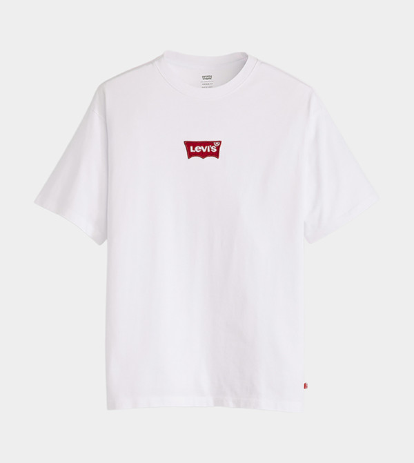 ليفايز ملابس - أبيض Round Neck T-Shirts