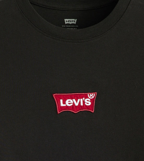 Levi's  Clothing - Black Round Neck T-Shirts