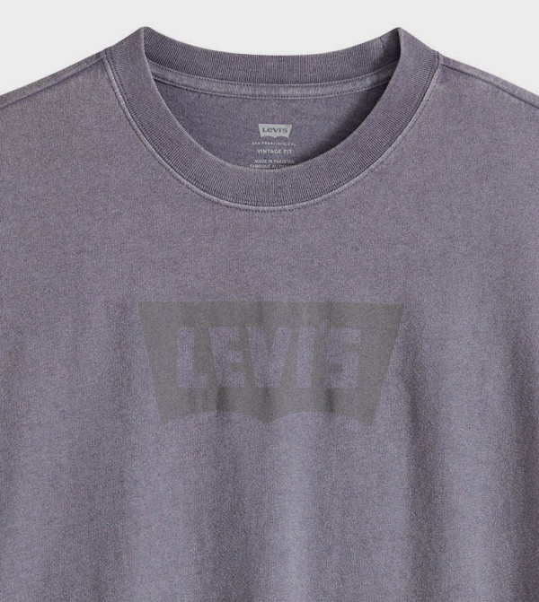 Levi's  Clothing - Grey Round Neck T-Shirts