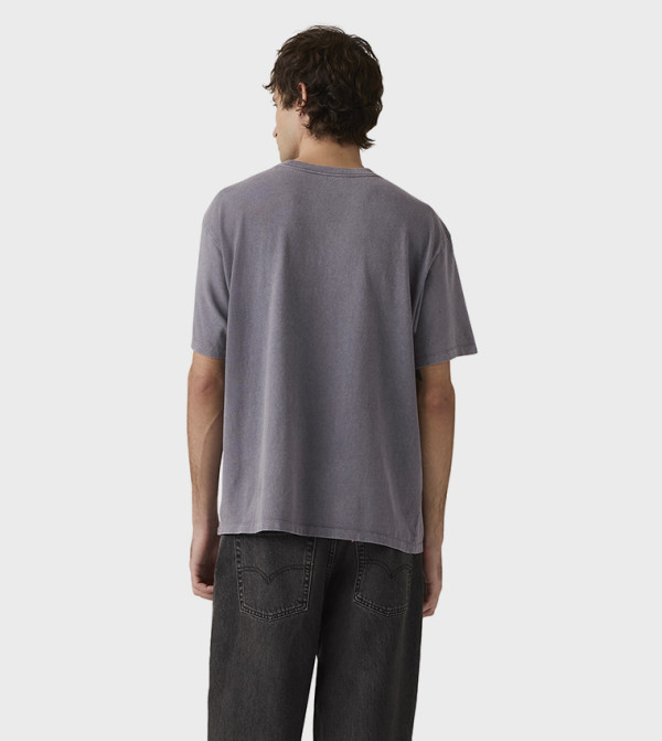 Levi's  Clothing - Grey Round Neck T-Shirts