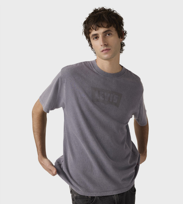 Levi's  Clothing - Grey Round Neck T-Shirts