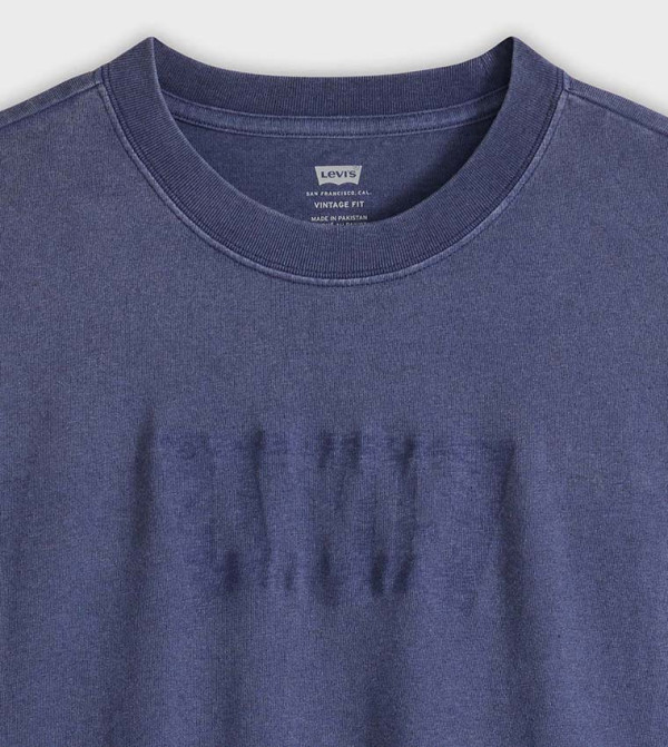 ليفايز ملابس - أزرق Round Neck T-Shirts