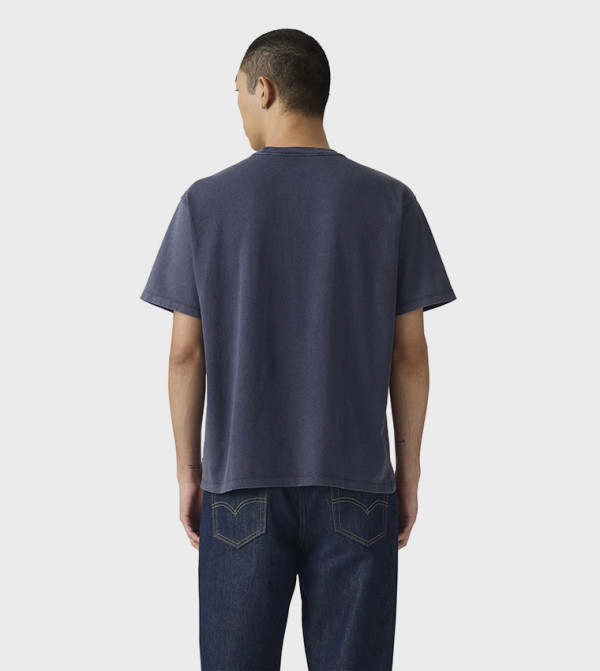 ليفايز ملابس - أزرق Round Neck T-Shirts