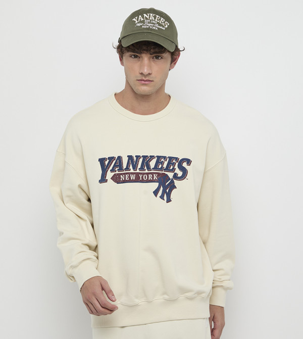 MLB  Hoodies & Sweatshirts - Cream Sweatshirts