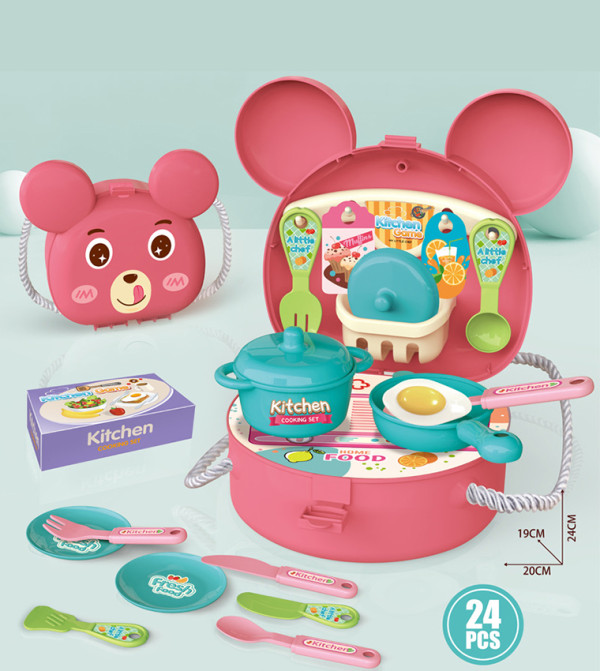 KIKIBEBE  KITCHEN ROLE PLAY - Pink KITCHEN ROLE PLAY
