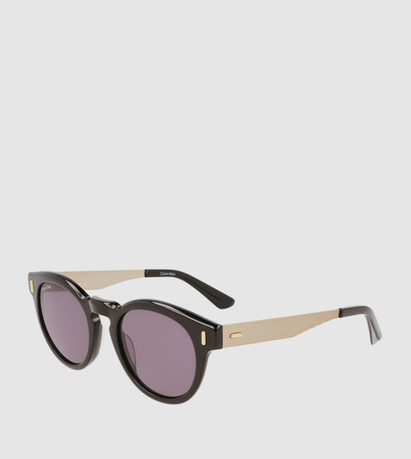 كالفين كلاين  نظارات شمسية دائرية - أسود Round Sunglasses