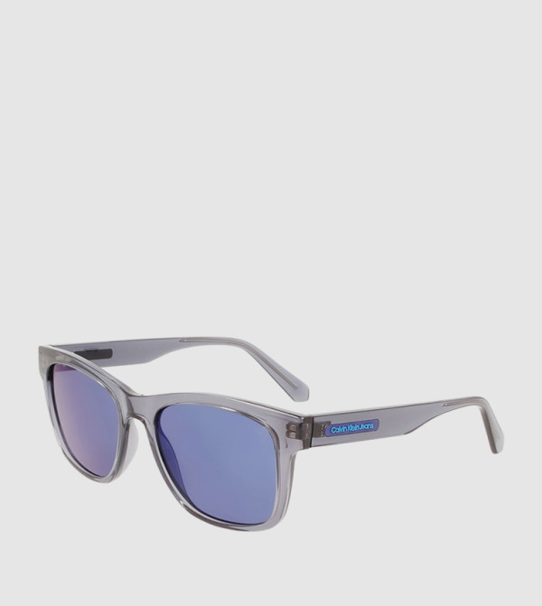 كالفن كلاين جينز  نظارات شمسية مربعة - رمادي Square Sunglasses