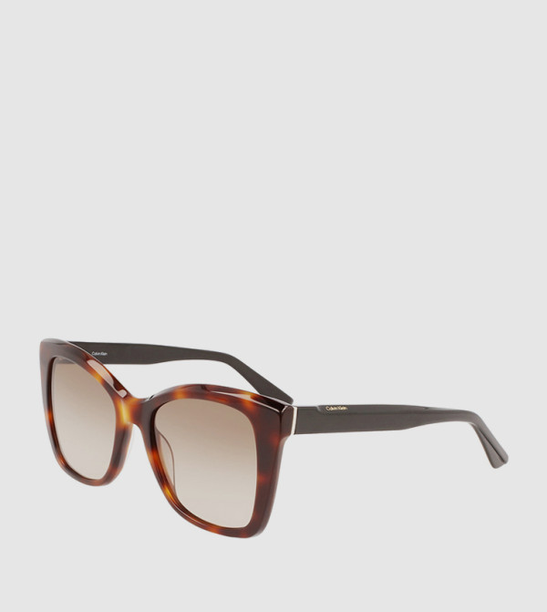 Calvin Klein  Square Sunglasses - Brown Square Sunglasses