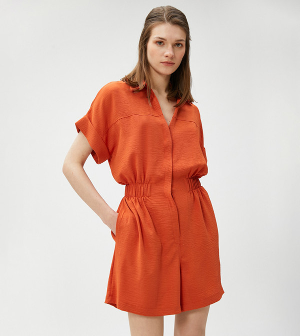 كوتون  بلاي سوت  - برتقالي  Playsuits