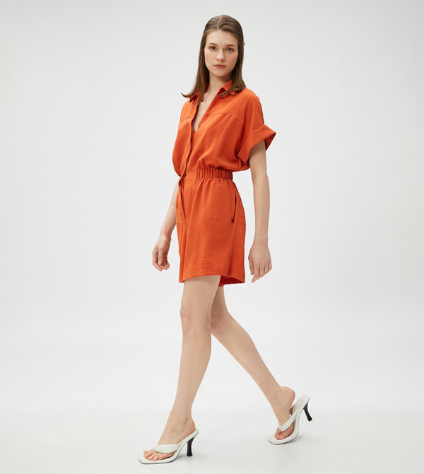 كوتون  بلاي سوت  - برتقالي  Playsuits