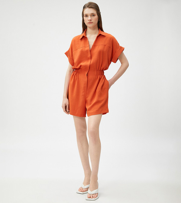 كوتون  بلاي سوت  - برتقالي  Playsuits