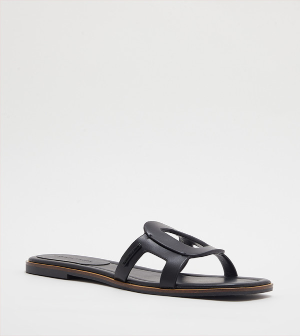 Charles & Keith Flat Sandals - Black Flat Sandals