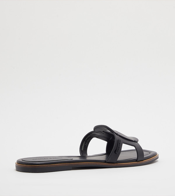 Charles & Keith Flat Sandals - Black Flat Sandals