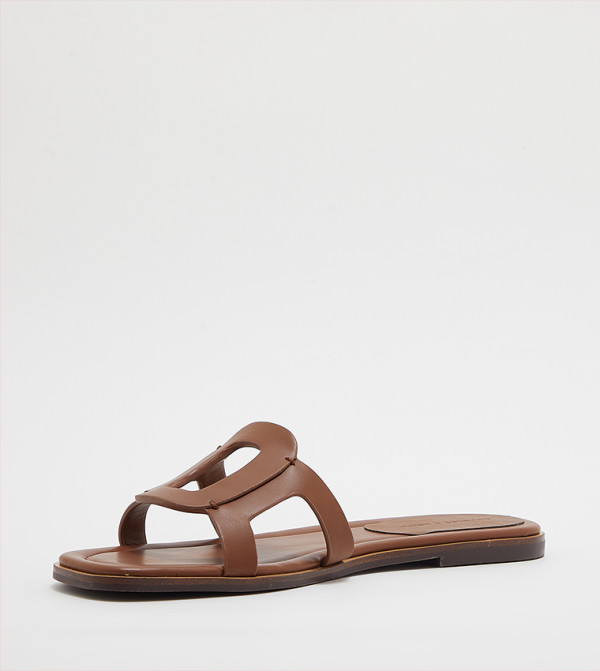 Charles & Keith  Flat Sandals - Brown Flat Sandals