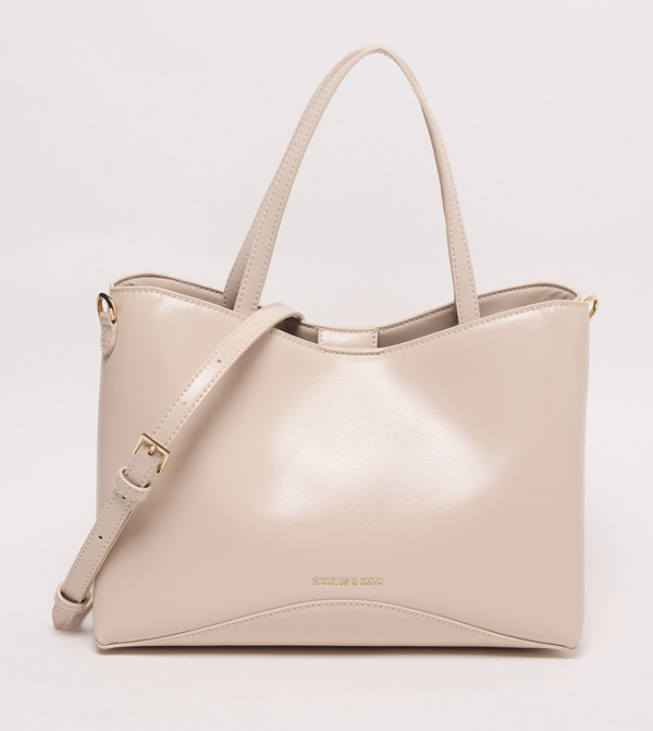 Charles & Keith  Shoulder Bags - Beige Shoulder bags